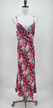 Privacy Please Clinton Barbara Floral V Neck Sleeveless Midi Slip Dress Sz S